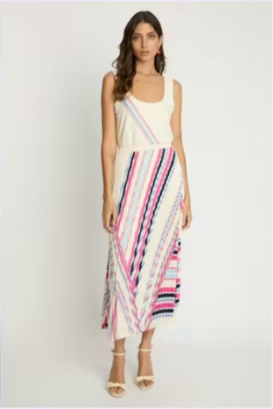 NEW CABALLERO lucille bardot boho skirt in nova stripe
